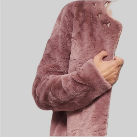 Promesa Studded Teddy Jacket, Mauve, Large - Picture 3 of 11